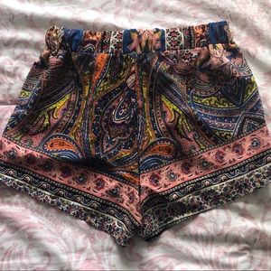 Rainbow patterned shorts